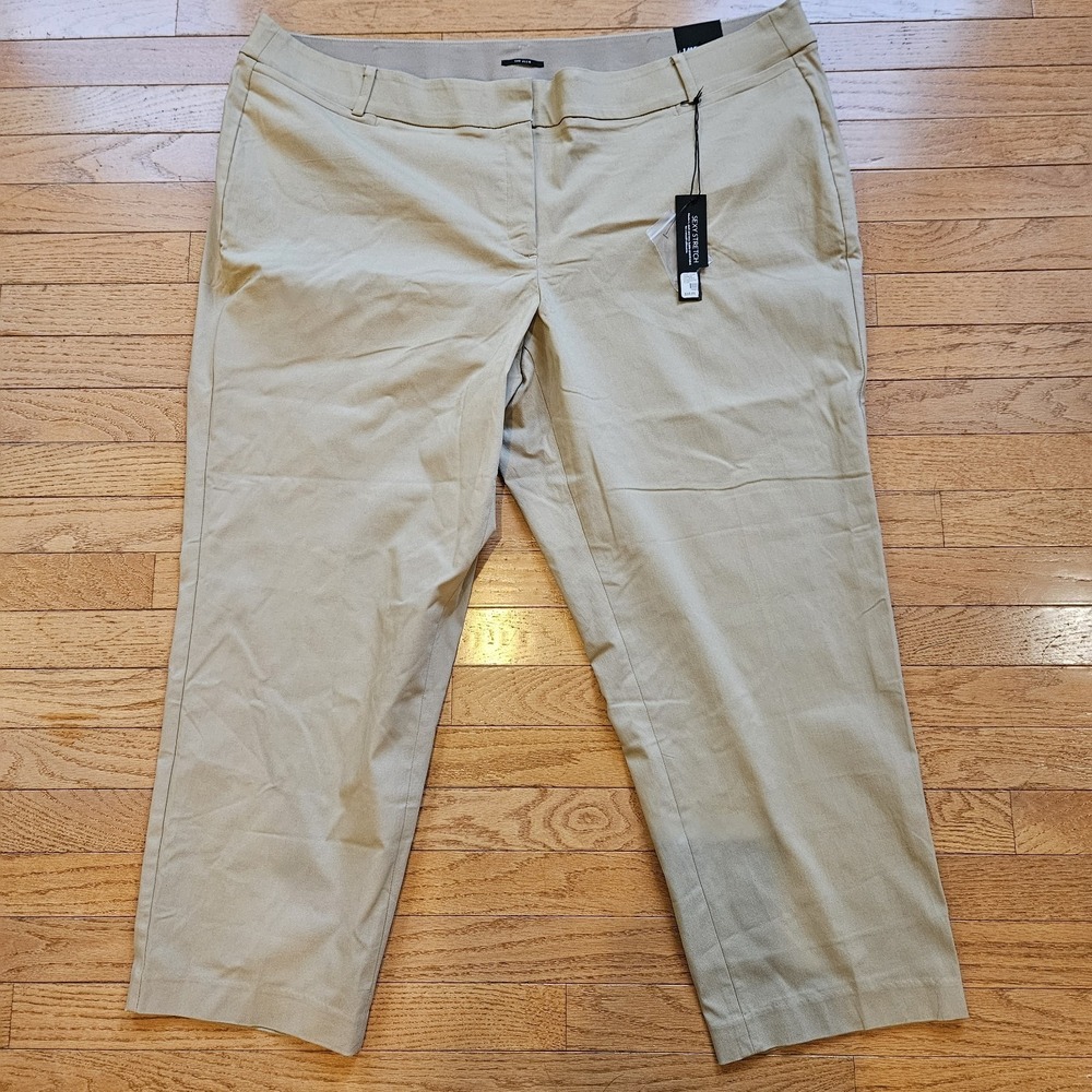Lane Bryant Allie Ankle Pants 28 NWT Portabella Khaki Slim Fit Workwear Stretch